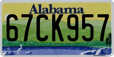 AL license plate 67CK957