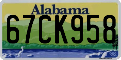 AL license plate 67CK958