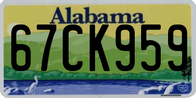AL license plate 67CK959
