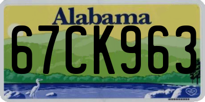 AL license plate 67CK963