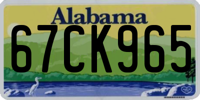 AL license plate 67CK965
