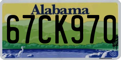 AL license plate 67CK970