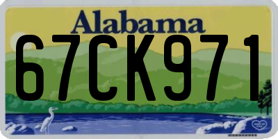 AL license plate 67CK971