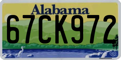 AL license plate 67CK972