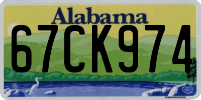 AL license plate 67CK974