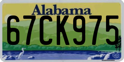 AL license plate 67CK975