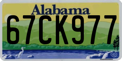 AL license plate 67CK977