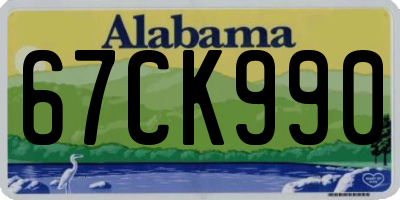 AL license plate 67CK990