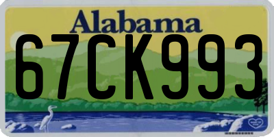 AL license plate 67CK993
