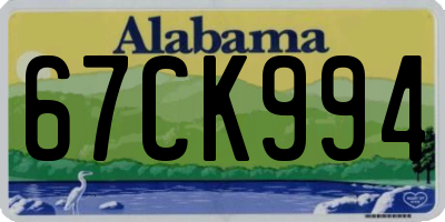 AL license plate 67CK994
