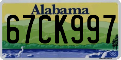 AL license plate 67CK997