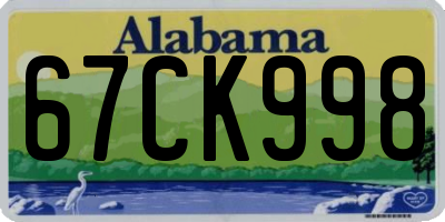 AL license plate 67CK998