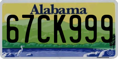 AL license plate 67CK999