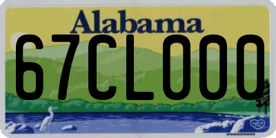 AL license plate 67CL000