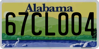 AL license plate 67CL004