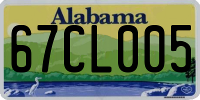 AL license plate 67CL005