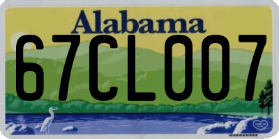 AL license plate 67CL007