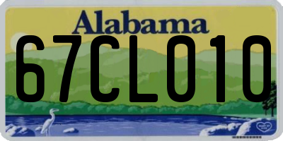 AL license plate 67CL010