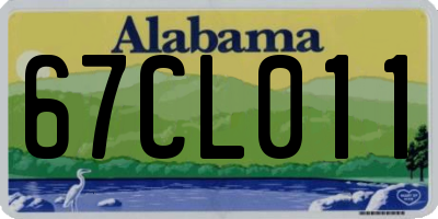 AL license plate 67CL011