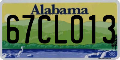 AL license plate 67CL013