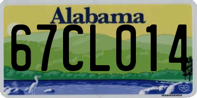 AL license plate 67CL014