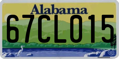 AL license plate 67CL015