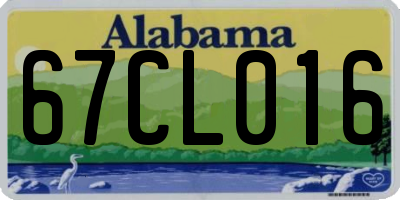 AL license plate 67CL016