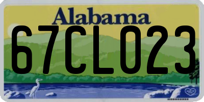AL license plate 67CL023