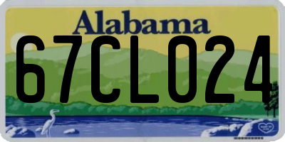 AL license plate 67CL024