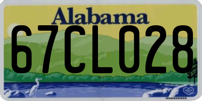 AL license plate 67CL028