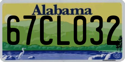 AL license plate 67CL032