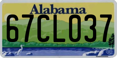 AL license plate 67CL037
