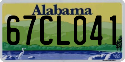 AL license plate 67CL041