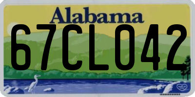 AL license plate 67CL042