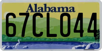 AL license plate 67CL044