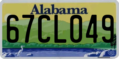 AL license plate 67CL049