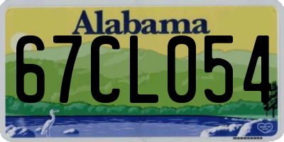 AL license plate 67CL054