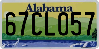 AL license plate 67CL057