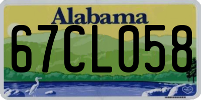 AL license plate 67CL058