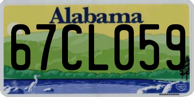 AL license plate 67CL059