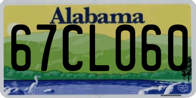 AL license plate 67CL060