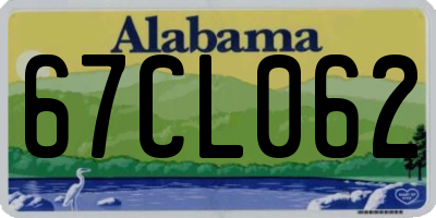 AL license plate 67CL062
