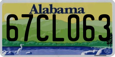 AL license plate 67CL063