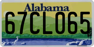 AL license plate 67CL065