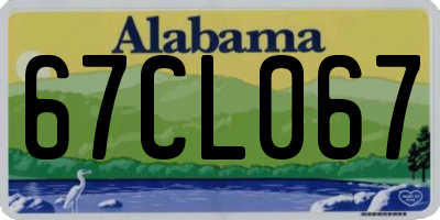 AL license plate 67CL067