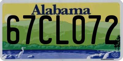 AL license plate 67CL072