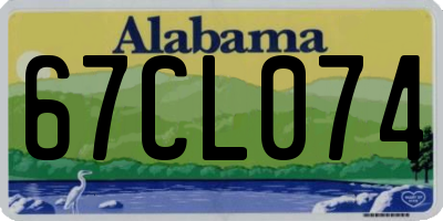 AL license plate 67CL074