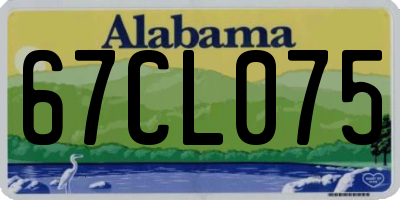 AL license plate 67CL075