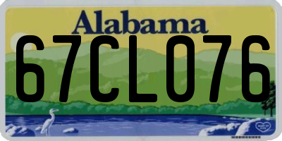 AL license plate 67CL076