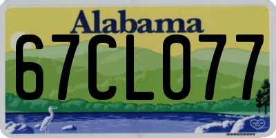 AL license plate 67CL077